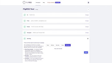 Step 5: Scheduling your multi RSS feed newsletter campaign