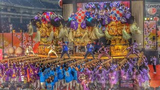 2020.1.13  ふるさと祭り東京 新居浜太鼓祭り 最終の演技（萩生西 ・岸之下・萩生東）太鼓台 in東京ドーム  寄せ太鼓