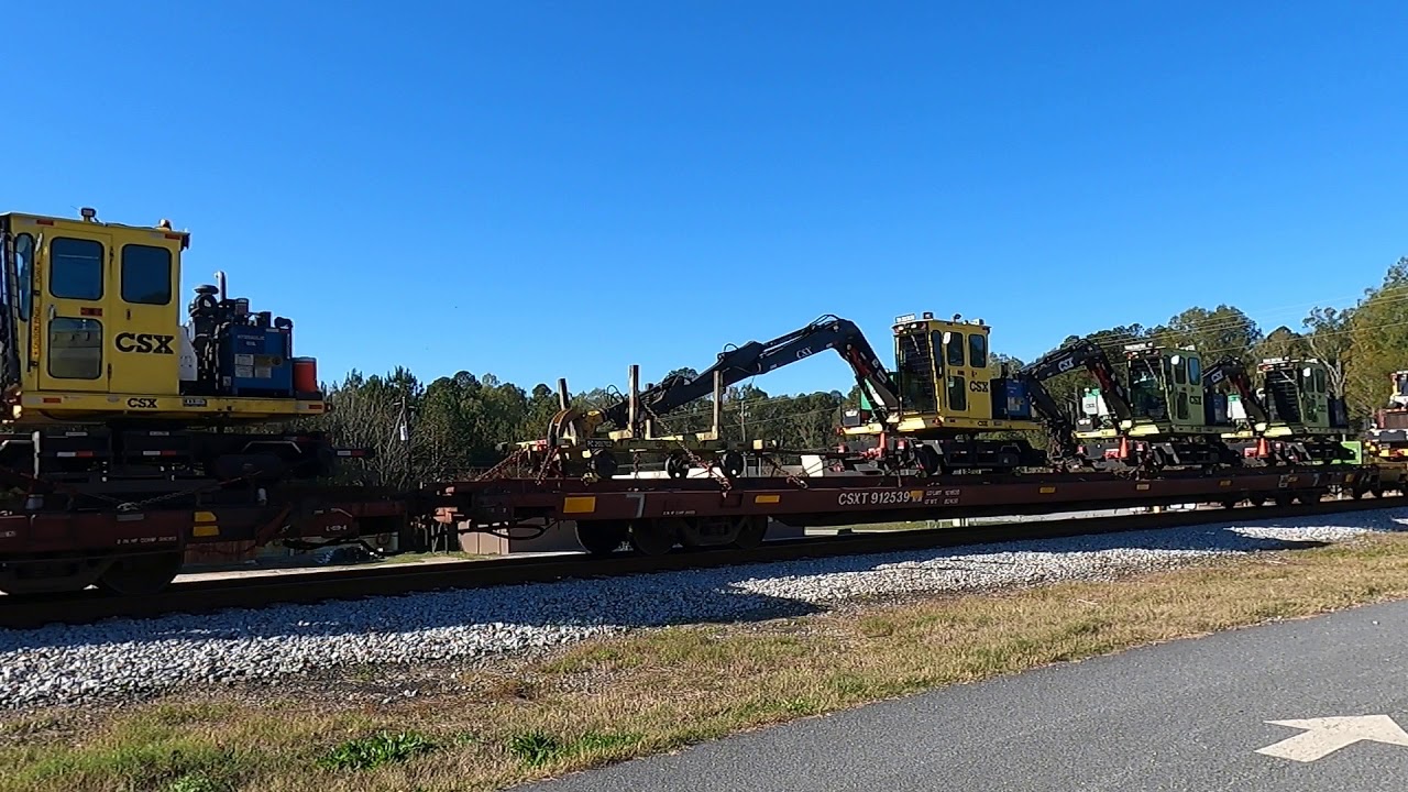 CSX MOW maintenance work train - YouTube