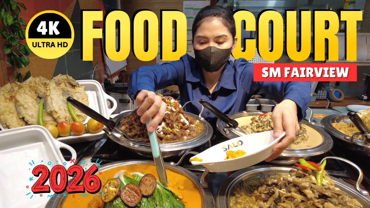 [4K] SM Fairview Food Court Tour 2026  Sulit Eats!