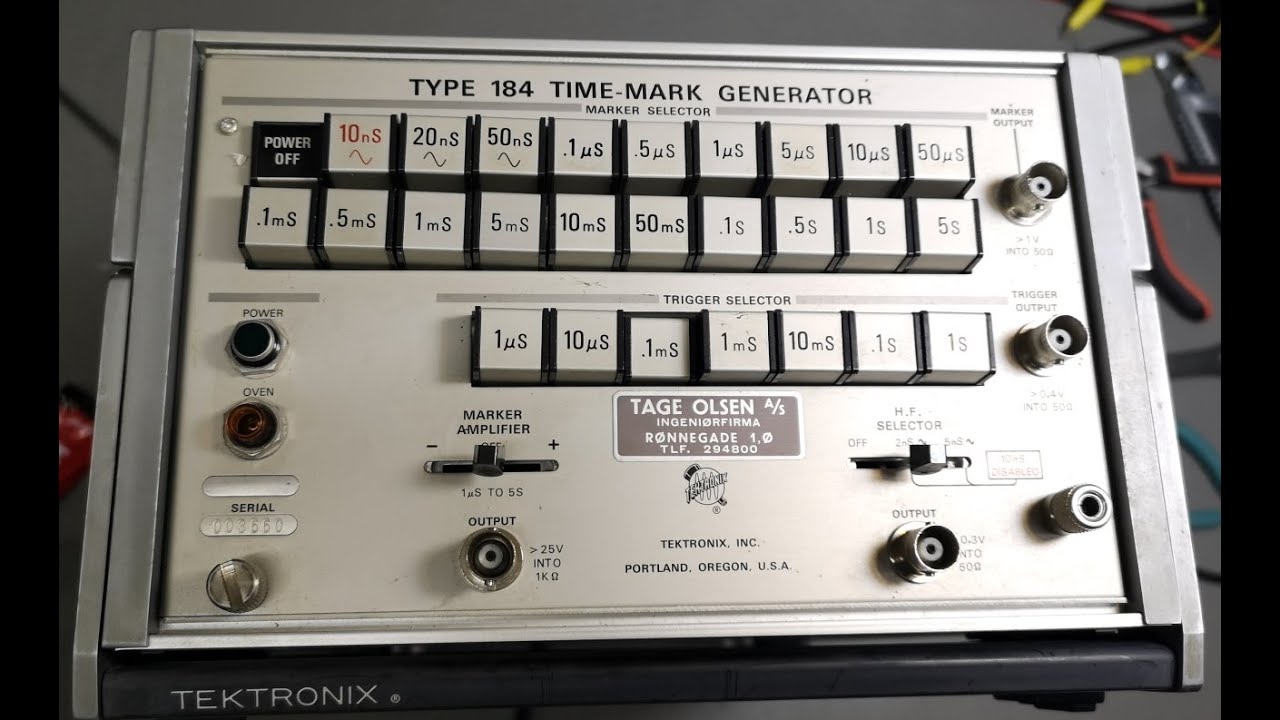 Tektronix TimeMark Generator Type 184 1965 test repair teardown YouTube