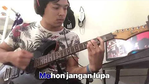 Cherpen Band - Kali Ini [guitar cover + solo] lyrics on screen