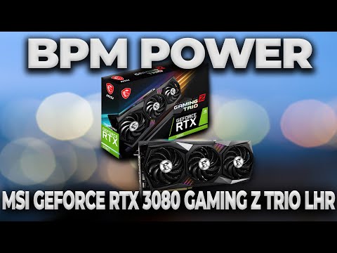 MSI GeForce RTX 3080 Gaming Z Trio 12G LHR, close up and details