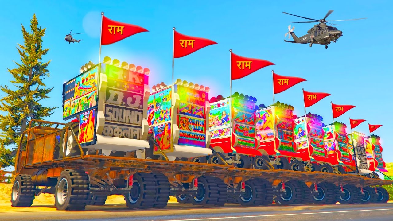 बंदर लेकर भाग गया - अयोध्या राम मंदिर के लिए डीजे 😱😱😱 | GTA-5 STORY ( jai shree ram) Tejal dj