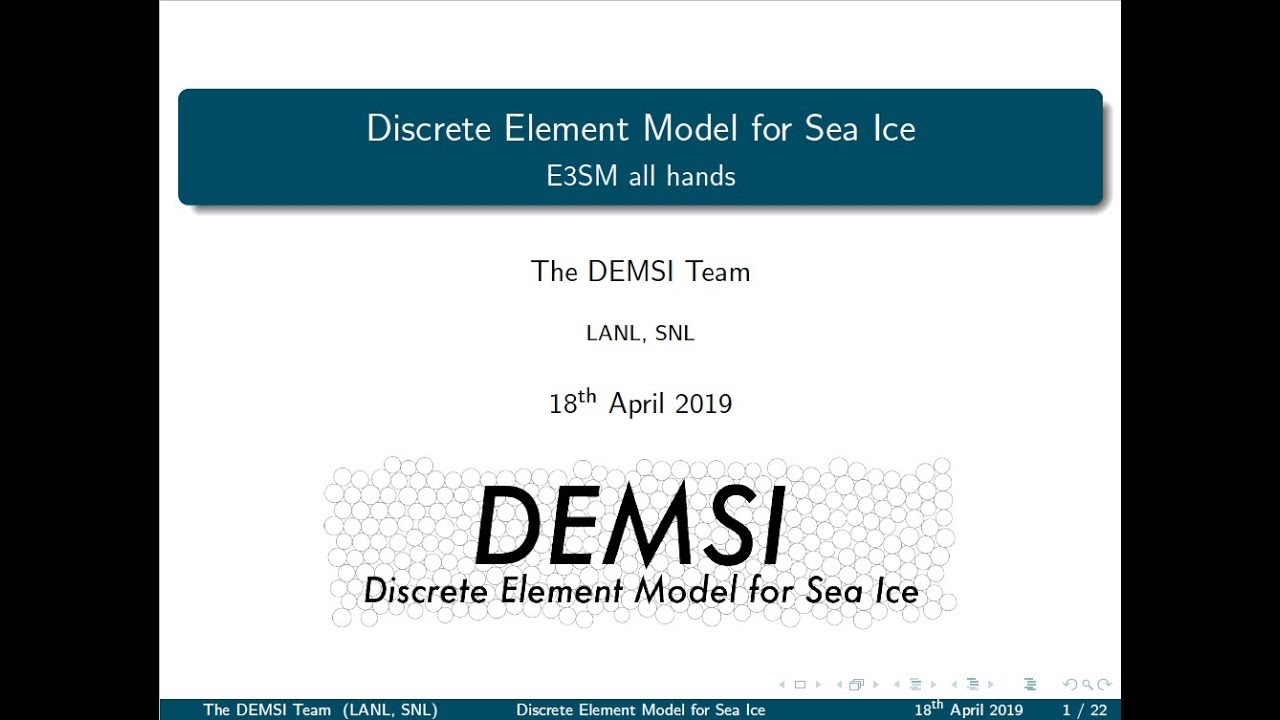Adrian Turner – DEMSI: Discrete Element Model for Sea Ice - 4-18-19