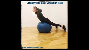 Stability Ball Back Extension Hold Video Demo