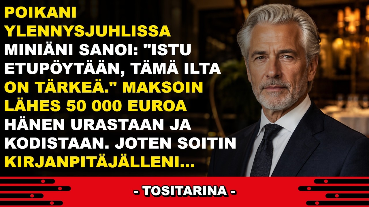 Seisoin Lyyran ovella, silitin tummansinistä bleiseriäni ja muistutin itselleni, että poikani nimitettiin alueenjohtajaksi ja minulla oli täysi oikeus olla siinä huoneessa. Sitten miniäni Sanna...