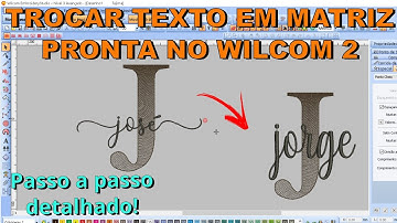 Como mudar texto em matriz no Wilcom 2