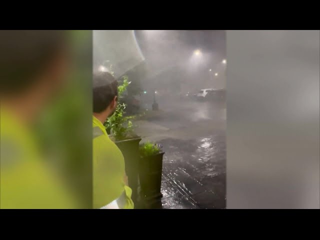 Destructive Tornado Rips Through Oklahoma Hotel class=