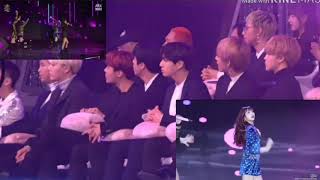 [HD] BTS Reaction to Lisa👑 BLACKPINK in Golden Disk Awards 2018 "Full Video"