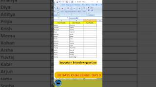 Excel Interview tricks#excel#shortfeed#education#shorts #sunainalakshyaedu