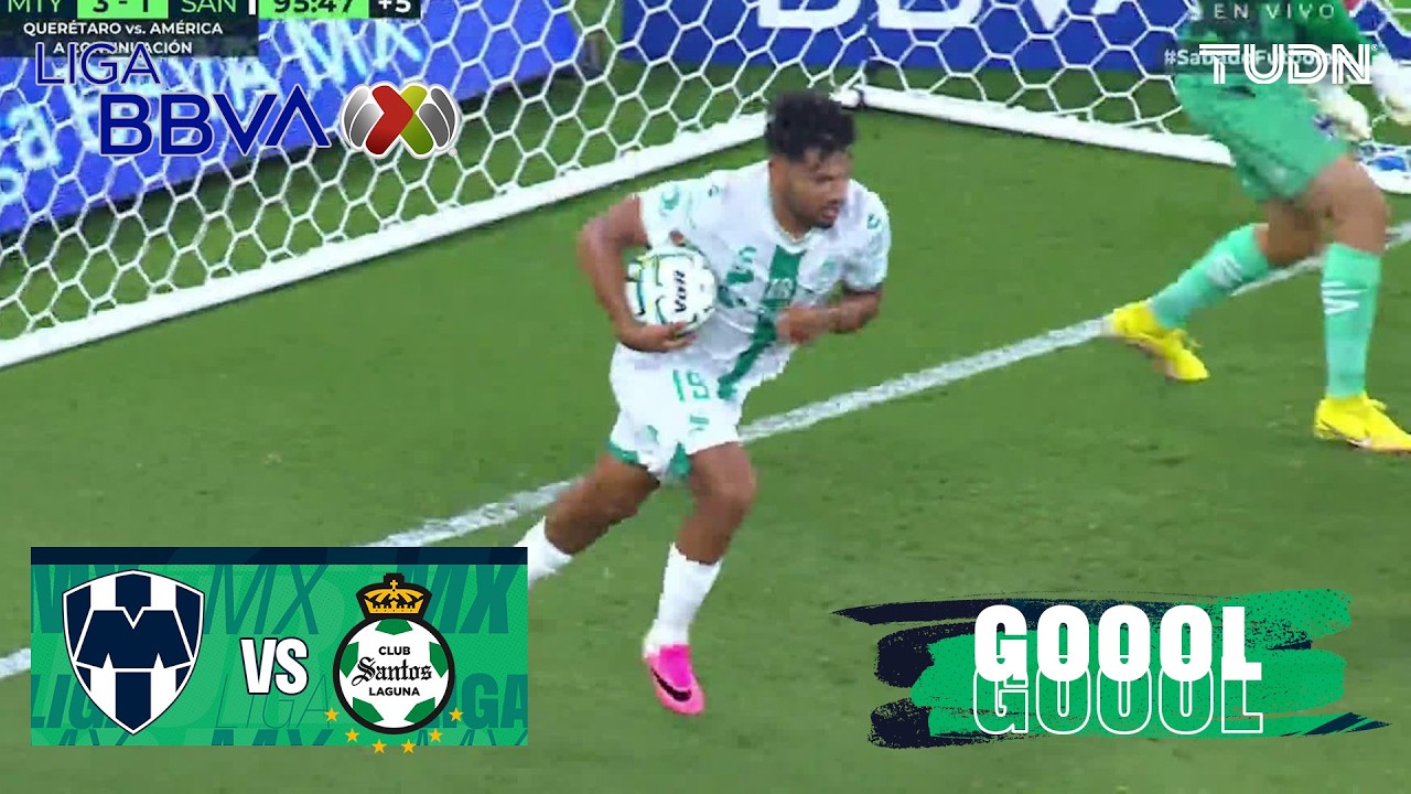 Gol de Aguirre, pero muy tarde para Santos | Monterrey vs Santos | Liga MX - J1 Apertura 2026 | TUDN