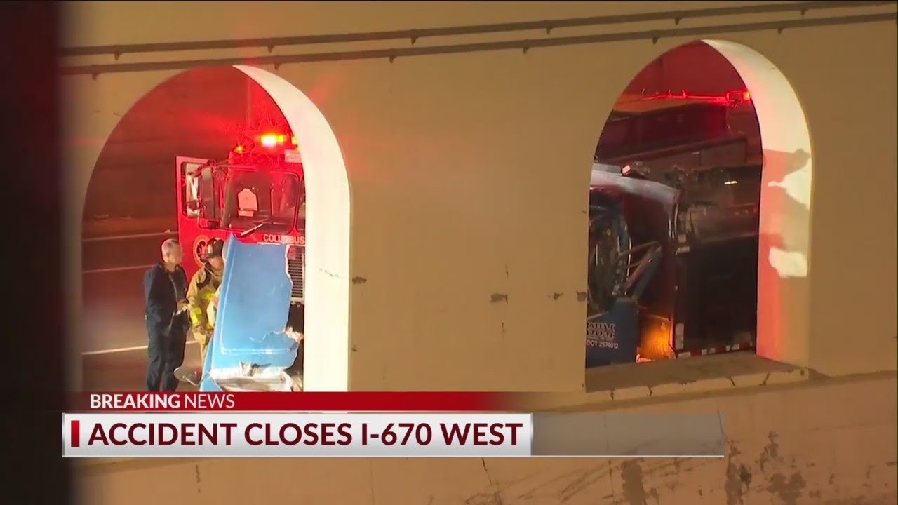 Accident closes I-670 in Downtown Columbus