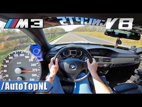 BMW M3 E90 4.0 V8 MANUAL | TOP SPEED on AUTOBAHN by AutoTopNL