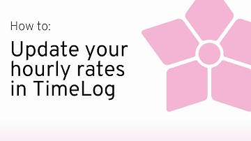 How to update your hourly rates in TimeLog