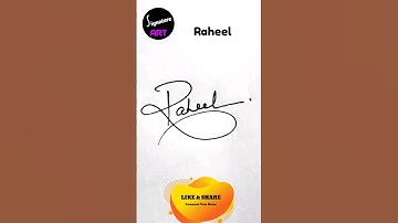 Raheel Name Signature Style | Raheel Unique Signature | R Letter Style Signature
