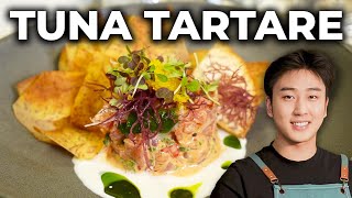 How to Make TUNA TARTARE at Home (w/ Spicy Mayo)