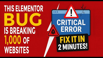 This Elementor Bug is Breaking 1,000s of Sites — Here’s How to Fix It in 2 Minutes!