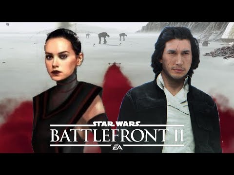 Battlefront 2 Dark Rey vs Ben Solo Jedi