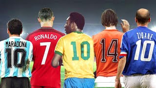 Football National Heros - Zidane, Ronaldo, Pelé, Maradona, Cruyff, Cristiano Ronaldo