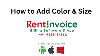 How to Add Dynamic Sizes &amp; Colors Features Customization Software &amp; Customize Rent Invoice App