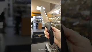 Складной нож Maxace Goliath 2.0 Bowie cталь M390 Stonewash, рукоять CF/Blackwash Ti