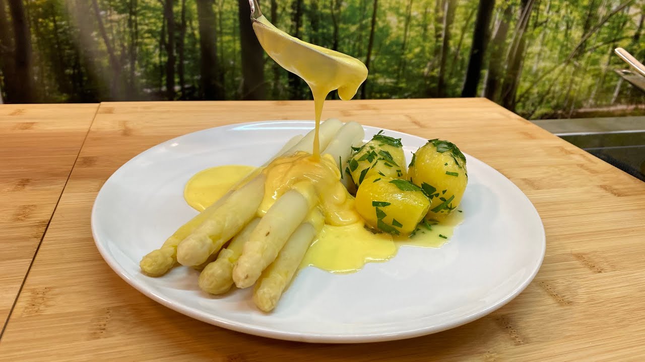 Spargel mit Sauce Hollandaise und Kartoffeln - YouTube Spargel mit Sauce Hollandaise und Kartoffeln - YouTube