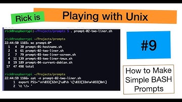 How to Make Simple BASH Prompts / Rick is Playing with Unix (No. 9)
