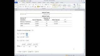 Computing sums of squares in a Scheffe comparison