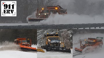 Snowplows in Action Compilation | Plows Working During Blizzard and Other Winter Storms