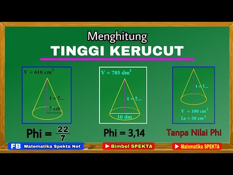 Video: Untuk ketinggian kerucut?