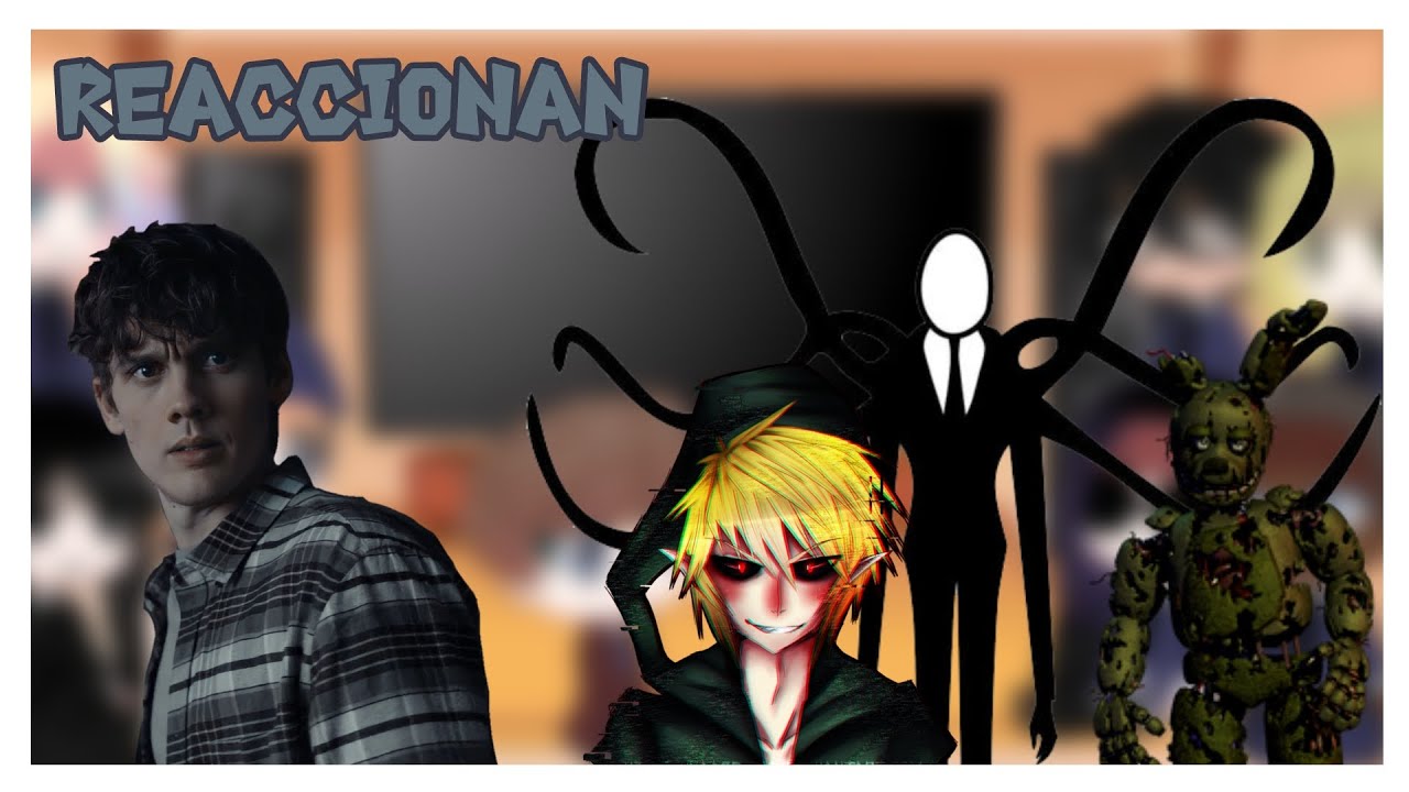 los amigos de merlina reacciónan a Afton Family,rap de Slenderman, Creepypastas vs...