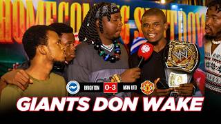 BRIGHTON 0-3 MANCHESTER UNITED  (  - MANCHESTTER UNITED FANS REACTION) - Premier League 25/26