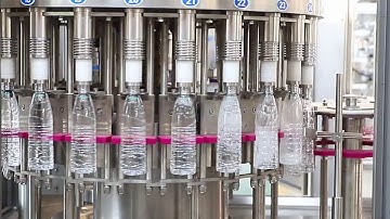 PET botte Water filling Capping labeling and shrink packing line