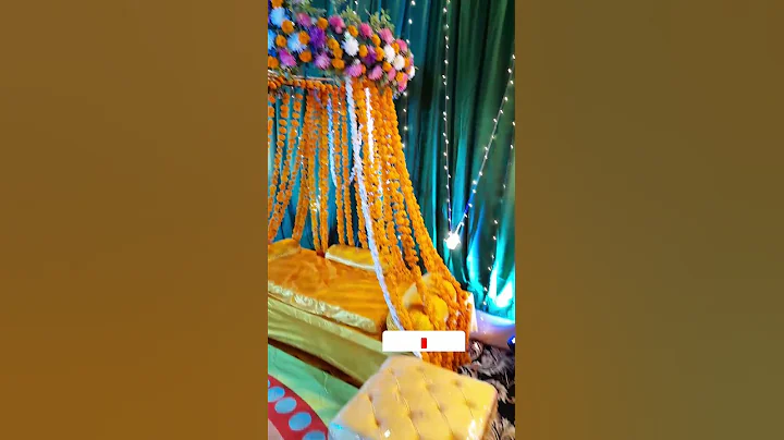 Haldi Stage Decoration Idea 2022 || Latest Haldi Decoration | Mehndi Stage Decoration design #shorts