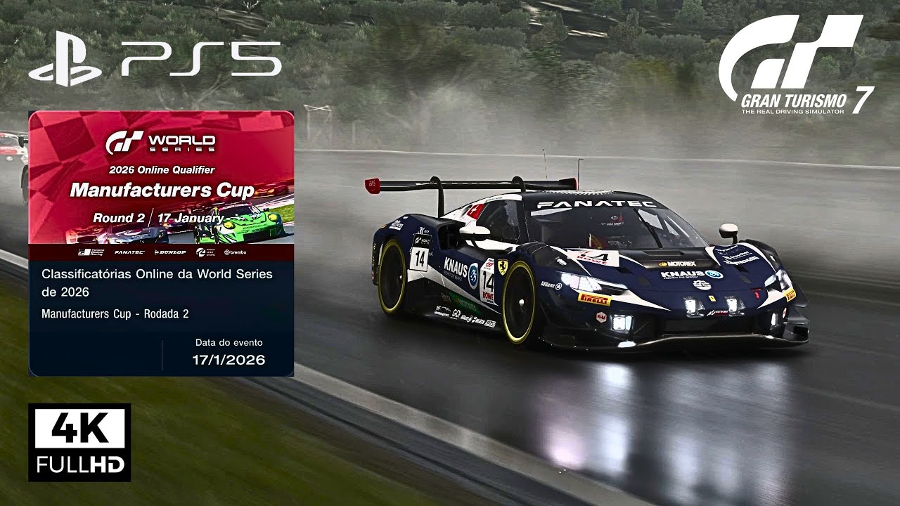 Gran Turismo 7 | World Series 2026 | Qualifier | Manufacturers Cup | Rodada 2 | PS5 Gameplay 4k