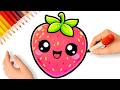 HOW TO DRAW A CUTE STRAWBERRY EASY ????