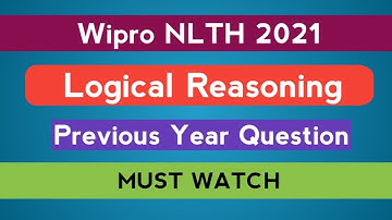 Wipro NLTH 2021 | Logical Reasoning | Previous Year (Solved) | The Coding Bytes