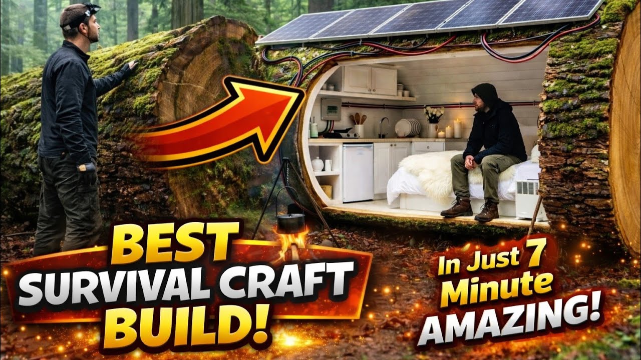 I Built an Amazing Survival House Inside a Tree in Just 7 Minutes!