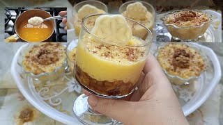 تحلية رمضان 2021 اقتصادية و كتجي و لا اروع غادي تولي مدمنة عليها dessert crémeux Amazing dessert