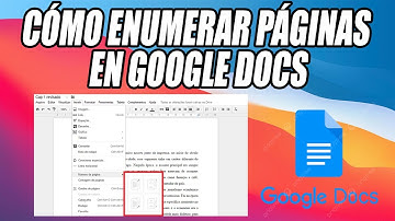 Cómo ENUMERAR Páginas en Google Docs desde la Pagina 3