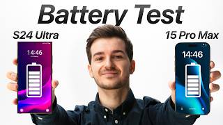 S24 Ultra vs iPhone 15 Pro Max  RealWorld Battery Test!