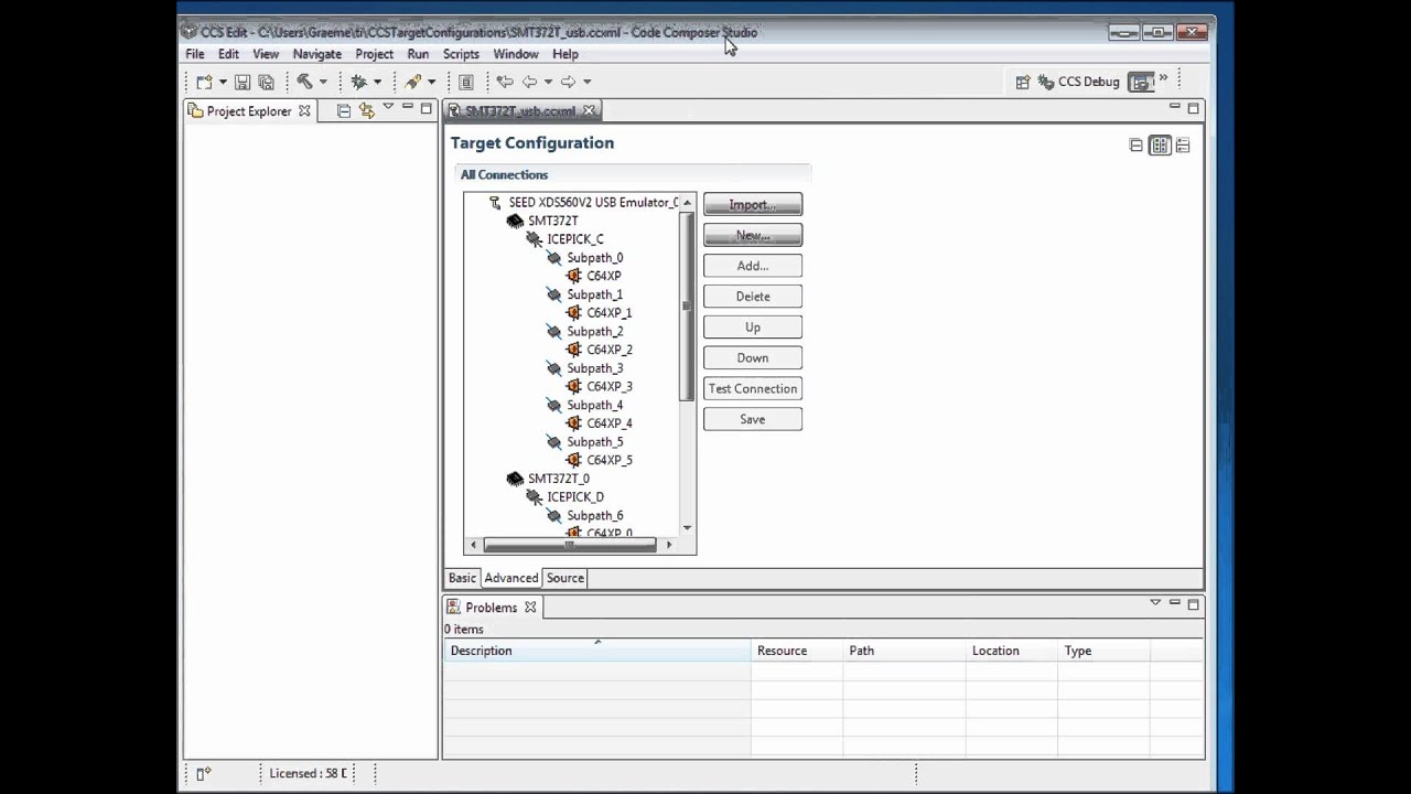SEED XDS560v2 configured to use LAN