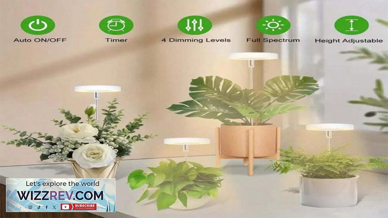 1 To 3 Angel Ring USB Plant LED Light with 3 Lamp