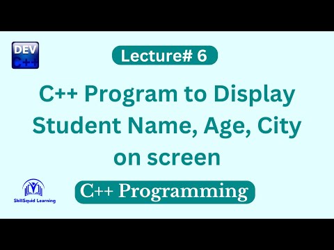 Write a C++ Program that displays Student Name, Age, City on screen entered by User| C++ Programming