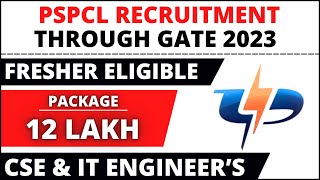 PSPCL Recruitment 2024 | Fresher | PACKGAE 12 LAKH | Through GATE 2023 | PSU Jobs | Latest Jobs 2024
