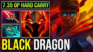 Super Black Dragon Hard Carry Destroy Every Hero Like A Creep 7.35 Dota 2