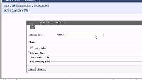 How to create a MS SQL server database in WebsitePanel