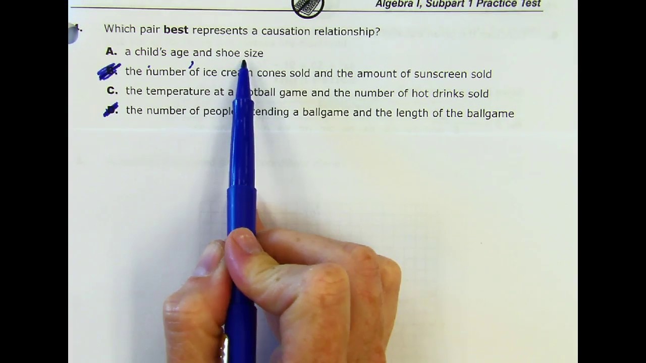 Algebra 1 Subpart 1 EOC Practice Test 4 YouTube Algebra 1 subpart 1 eoc practice test 4 youtube