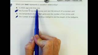 Algebra 1, Subpart 1 EOC Practice Test #4